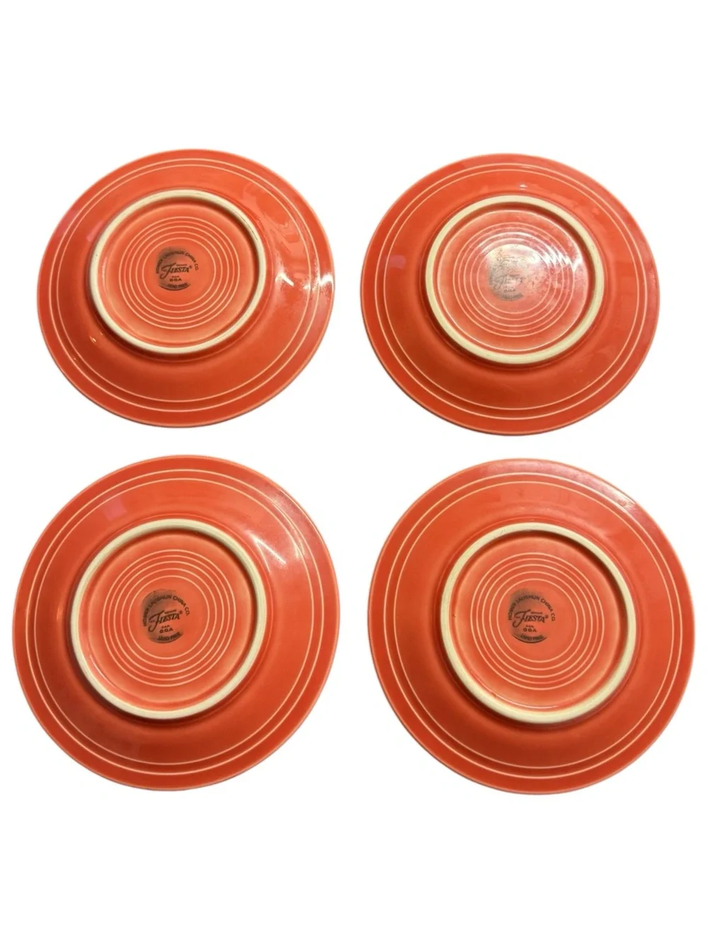 Fiesta Orange Salad Plates - Set of 4